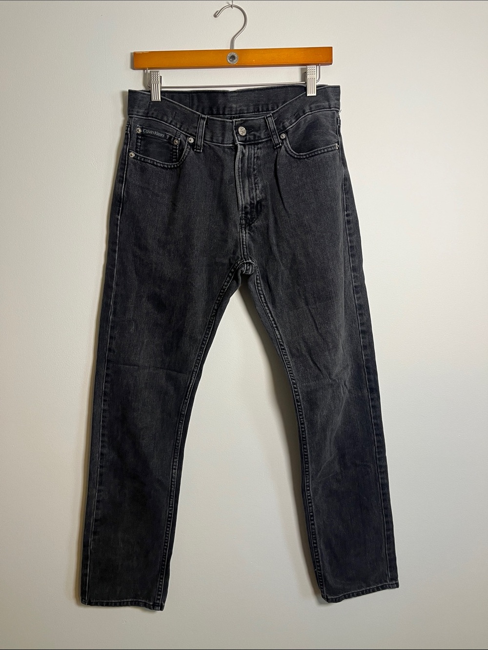 Men's Calvin Klein Slim Straight Black Denim Jeans